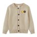 Mother & Kids Embroidered Flowers Knitted Cardigan Jacket Hand-Embroidered Floral Girls' Cotton Cardigan Soft Knit Sweater (90-140cm, 5 Colors)_viptrois.com