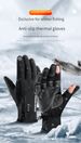 Men's Gloves Cycling Gloves Winter Takeaway Fishing Leak Two Fingers Outdoor Windproof Zipper Touch Screen Men's Warm Plus Velvet Thick Gloves_viptrois.com