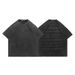 Summer New Chinese Style Men's Fashion Washed Gothic Letter Foam Print Short Sleeve T-Shirt For Men_viptrois.com