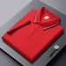 Men's Slim-Fit Polo Shirt With Contrast Stripes - Lightweight Short Sleeve Casual Top With Collar & Fashionable Patchwork Design_viptrois.com