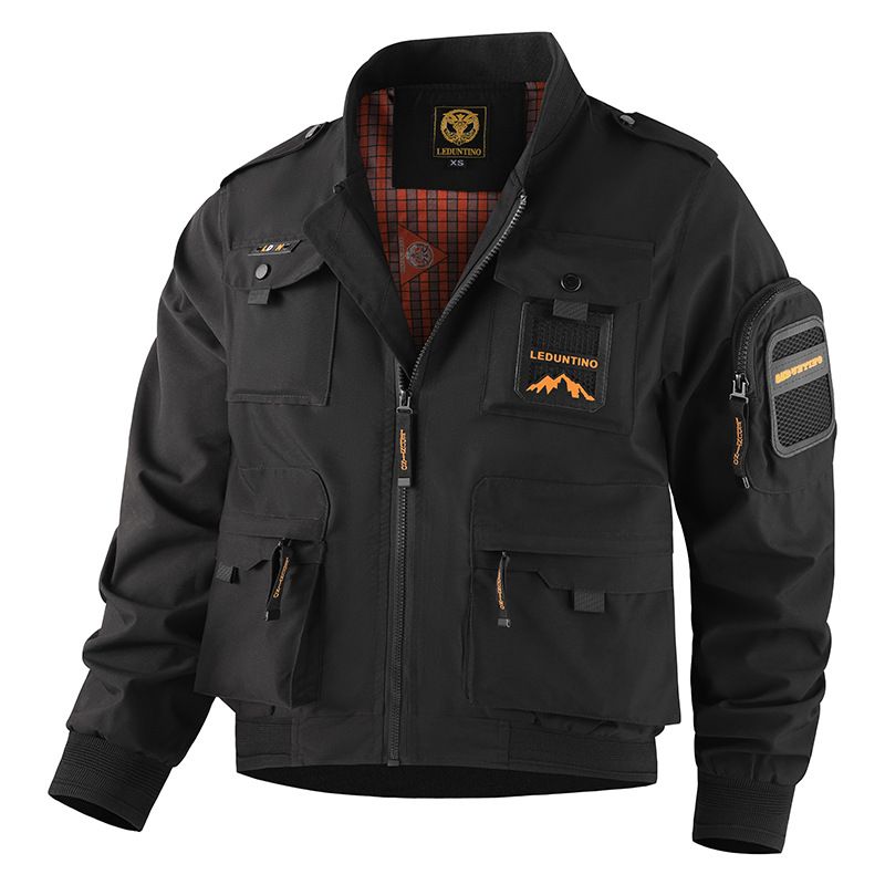 Men's Clothing Waterproof Multi-Pocket Jacket - Outdoor Military Workwear Coat For Men (White, Blue, Black, Brick Red, Khaki) -XS-XXXL_viptrois.com