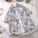 Men's Clothing Beach Vacation All Match Floral Shirt Men's Short Sleeved Ins Handsome Loose Beach Shirt Jacket_viptrois.com
