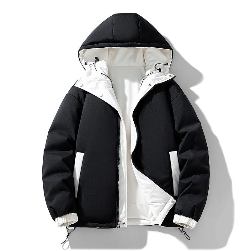 New Double-sided Wear Velvet Couple Padded Jacket Winter Men's Tooling Jacket Waterproof Padded Jacket_viptrois.com