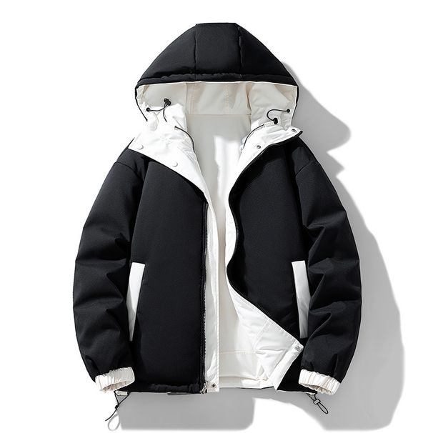New Double-sided Wear Velvet Couple Padded Jacket Winter Men's Tooling Jacket Waterproof Padded Jacket_viptrois.com