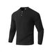 Men's Long Sleeve Henley Shirt – Breathable & Moisture-Wicking Button-Up Polo For Casual & Smart Wear (S-Xxxl, 6 Colors)_viptrois.com