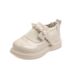 Child's shoes Princess small leather shoes Children's round patent leather big head pearl dance shoes flying knit leather shoes_viptrois.com