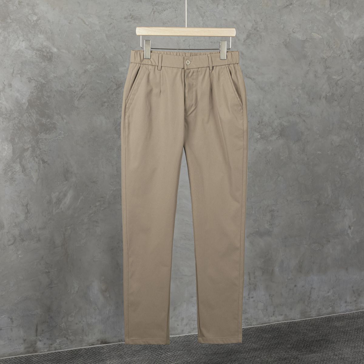 Men's British Style Casual Trousers Simple Flowing Korean Trendy Tapered Long Suit Dress Pants_viptrois.com