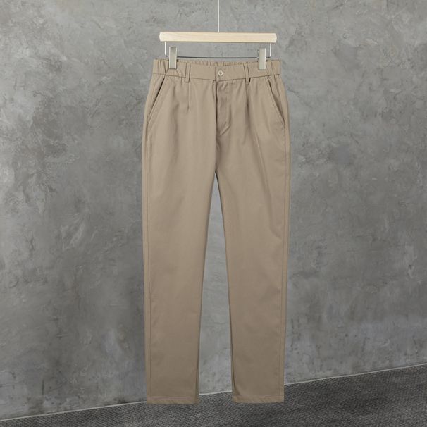 Men's British Style Casual Trousers Simple Flowing Korean Trendy Tapered Long Suit Dress Pants_viptrois.com