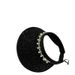 French Light Luxury Small Fragrant Wind Pearl Water Diamond Sunscreen Hollow Top Summer Outdoor Foldable Ice Silk UV_viptrois.com