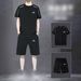 Men's Clothing Sports Suit Summer Ice Silk Quick Drying Shorts Short Sleeved Sportswear Suit Summer Men's Running Quick Drying_viptrois.com