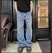 Men's Clothing Washed Jeans Cleanfit Workwear Loose Straight Logging Pants_viptrois.com