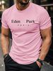 Men's Fashion Short-sleeved T-shirts Summer Slim-fit 100%Pure Cotton Printed T-shirts Trendy Casual Versatile Tops_viptrois.com