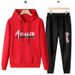 Men's Trendy Sportswear Set | Zip-Up Hoodie & Joggers | Lightweight Acetate Blend | Street Style (Gray/Black/Navy/White)_viptrois.com
