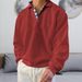 2026 Autumn Long-Sleeved V-Neck Men's Loose Collar Sweater Men's Clothing_viptrois.com