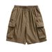 Men's 3D Large Pocket Loose Cargo Shorts Summer Casual Elastic Drawstring Sporty And Functional Japanese Style Casual Pants_viptrois.com