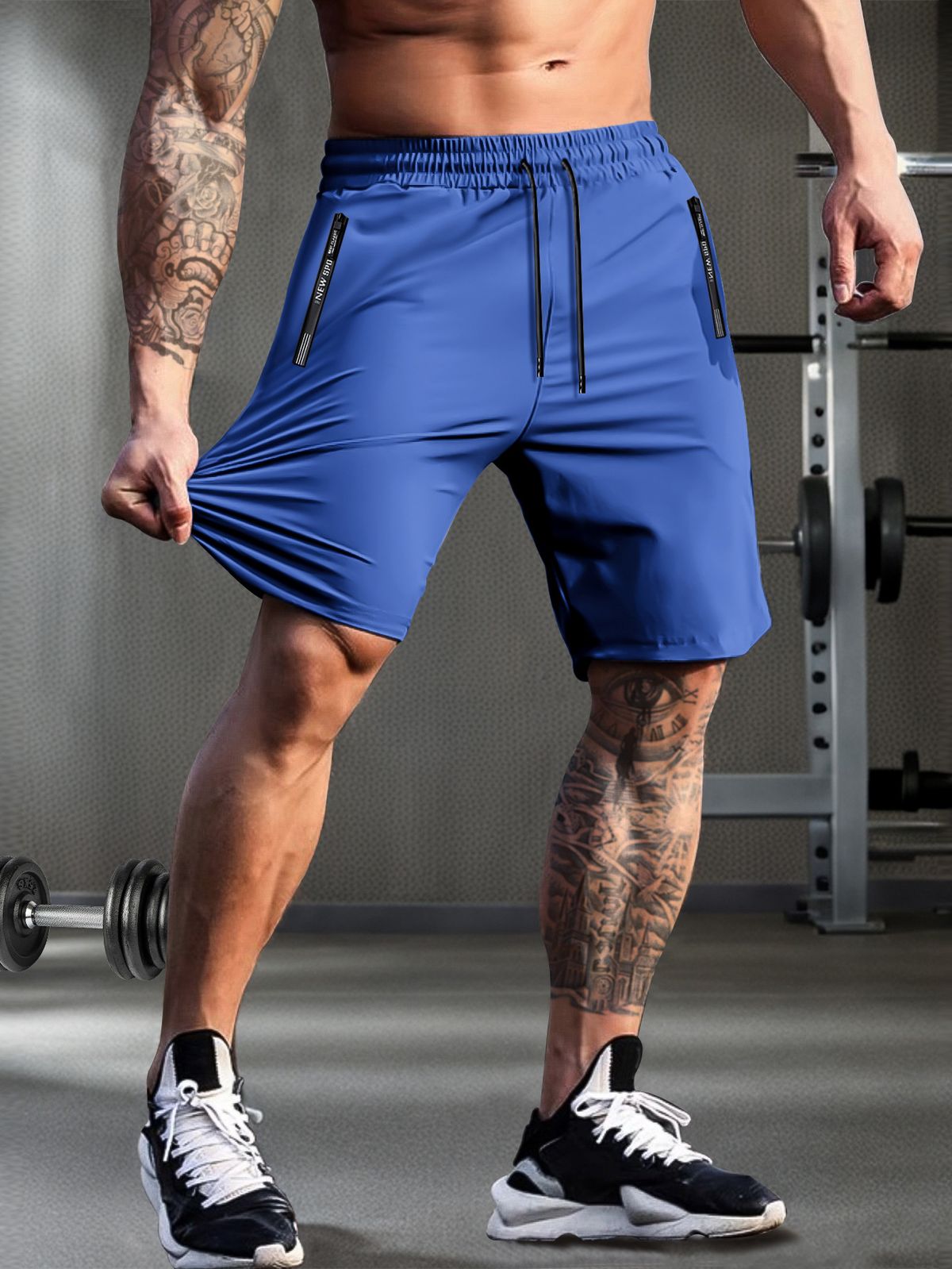 "Men's Quick-Dry Gym Shorts - Breathable Athletic Training Shorts With High Elasticity, Loose Fit For Running, Workout & Casual Wear (XXS-XXXL)"_viptrois.com