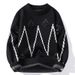 "Men's Classic Knit Sweater - Warm Winter & Autumn Pullover, Soft Long Sleeve Crewneck, Casual & Stylish (Black/White/Khaki/Dark Gray/Red)"_viptrois.com