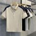 Men’s Summer Polo Shirt – Relaxed Fit, Striped & Embroidered, Lightweight & Breathable (M-5XL, Black/White/Khaki/Green)_viptrois.com