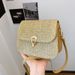 Women's Bags Weaving Fashion Version Spring New Versatile Shoulder Messenger Bag Lock Buckle Stylish Small Square Bag Version_viptrois.com