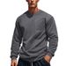Autumn Winter New American High Street Amekaji Corduroy Patchwork Crew Neck Men's Casual Sweatshirt_viptrois.com
