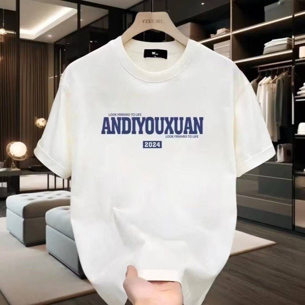 2025 Summer Loose Men And Women Pullover 100% Cotton Short Sleeve T-shirt_viptrois.com