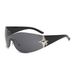 Two Circles Oversized One Piece Sunglasses - UV Protection Frameless Fashion Glasses (Model T1128)_viptrois.com