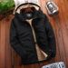 Men's Fleece-Lined Hooded Jacket With Stand Collar – Winter-Ready Water-Resistant Outerwear For Hiking & Urban Exploration_viptrois.com