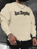 Men's Loose Casual Fashion Los Angeles Letter Pattern Printed Round Neck Long Sleeved Sweatshirt For Autumn And Winter_viptrois.com