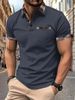 Men's Clothing 2025 Summer New Men's Short Sleeved T Shirts Fashion Plaid Color Matching T Shirts Men's Lapel Polo Shirts_viptrois.com
