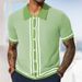 Men's Clothing Summer New Sweater Lapel Collar Short Sleeve Business Polo Shirt_viptrois.com