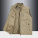 Men's Utility Vest Outdoor Casual Multi-Pocket Lightweight Jacket For Fishing Hiking Travel_viptrois.com
