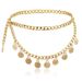 European and American cross-border jewelry fashion vintage metal beauty head pendant tassel chain Double Queen head portrait waist chain_viptrois.com