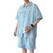 Men's Clothing Spring And Summer Hot Short Sleeved Shorts Suit For Men Loose Student Daily Wear Outerwear Suit_viptrois.com