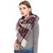 Unisex Bristle square folio shawl plaid tote scarf for women_viptrois.com