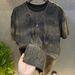 2025 Diamond-encrusted Men's Short-sleeved Top, Trendy Korean Style Gradient Perforated Starry Sky Round Neck T-shirt For Men_viptrois.com