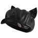 Korean Style Ins Cartoon Cute Cat Ears Pu Leather Octagonal Women Spring And Autumn All-match Face-Slimming Painter Hat_viptrois.com