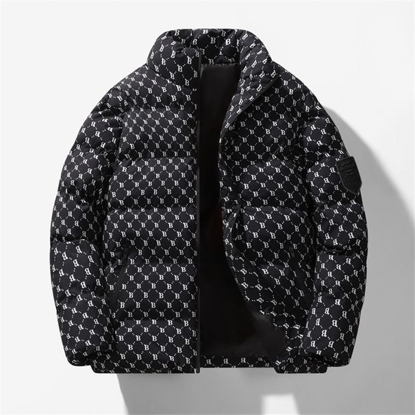 Winter 2025 Fashion Wintercoat Men Stand Collar Printing Long Sleeve Casual Thick Keep Warm Cotton-Padded Jacket M-5XL_viptrois.com