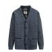 Men's Fleece Lined V-Neck Cardigan Sweater - Warm Winter Knitwear For Middle-Aged & Senior Gentlemen (Grey, Burgundy, Camel, Blue-Grey, Smoke Grey)_viptrois.com