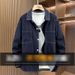 Men’s 100% Cotton Denim Shirt Jacket – Oversized Fit, Long Sleeve, Irregular Pockets, Relaxed Casual Style (4XL-11XL, Classic Denim Blue)_viptrois.com