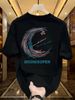 【DORAE】2026 Breathable T-shirt (Eco Cotton) Off-White (3D "Moonisopen" Print & Rainbow Accent) – Pioneer Style For Weekend Getaway_viptrois.com