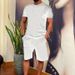 Men's Casual Sportswear Set Summer Short-Sleeved Fitness Clothing Breathable Trendy Men's Shorts_viptrois.com