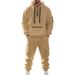 Men's Fleece-Lined Winter Jogger Set With Hoodie - Relaxed Fit Multi-Pocket Workout Outfit For Casual & Outdoor Activities_viptrois.com