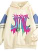 Hooded Sweatshirt For Men And Women 2023 Autumn New Printed American Loose Pullover Couple Style Sports Top_viptrois.com