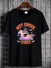 Hot Ghoul Vibes Funny Witch Spooky Summer Halloween Women T-Shirt T-Shirt For Women Casual Top For Everyday Wear Unisex Designer Clothes Soft Casual Print Round Neck Short Sleeve Versatile Breathable Women Top Graphic Tees Comfortable Slightly Stylish_viptrois.com