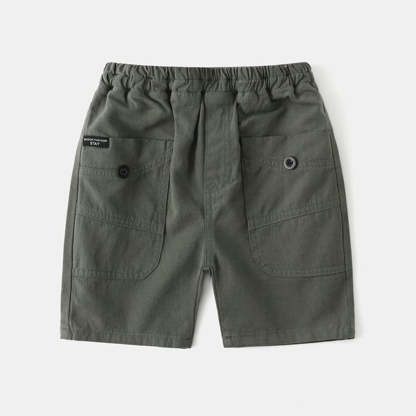 Mother & Kids Fashion Children's Clothing Pants 2025 New Boys' Shorts Korean Version Children's Casual Solid Color Shorts One Piece Trendy_viptrois.com