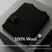 Pure Autumn Winter Pure 100% Wool Half Turtleneck Pullover Thickened Plus Size Cashmere Sweater Men Inner Layer Base Shirt_viptrois.com