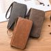 Men's Bags New Men's Long Zipper Wallet With Multiple Card Slots, Simple Leather Clutch, Large Capacity Men's Wallet_viptrois.com