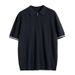 Men's Clothing Ice Silk Knitted Tops High End Summer Light Luxury Men's Clothing Trendy Brand Fashion Short Sleeved Polo Shirt Half Zipper_viptrois.com