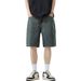 Summer Thin Light Blue Denim Shorts Men's Straight Loose Versatile Handsome Shorts Trendy_viptrois.com
