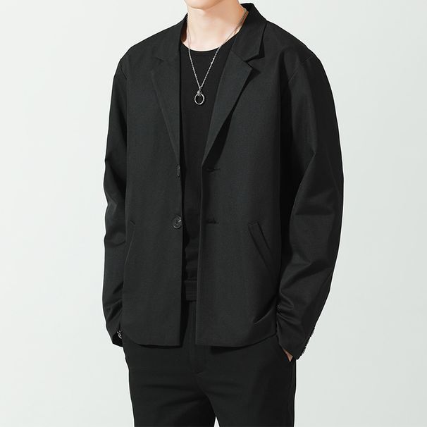 Men's Clothing Spring And Autumn Casual Suit Jacket Men Japanese Loose Version Solid Color Casual Suit Men's Small Suit New Style_viptrois.com